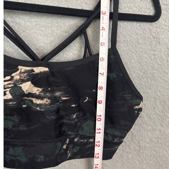 Donna Karan Active Women's Strappy Sports Bra Meatallic Camo Light Support SZ M - Picture 4 of 7